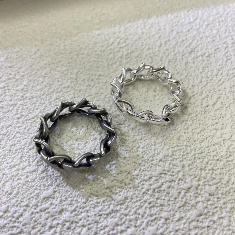 

forge chain ring, hot selling sterling silver, highly polished, elegant & fashionable, perfect gift choice!