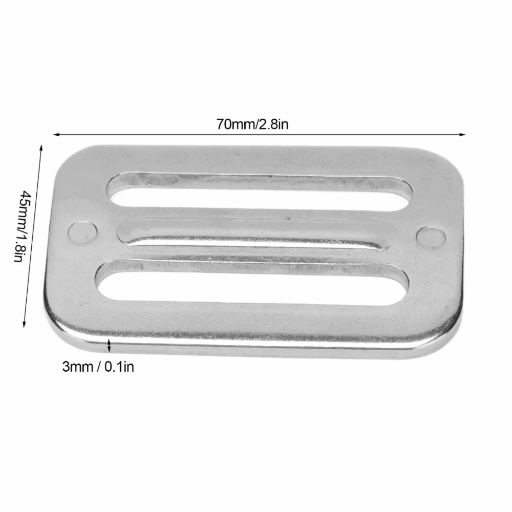 5 ชิ้น 2.8 x 1.8 นิ้ว หัวเข็มขัดเลื่อนปรับได้ ทำจากสแตนเลสสตีลความแข็งสูง งานฝีมือประณีต