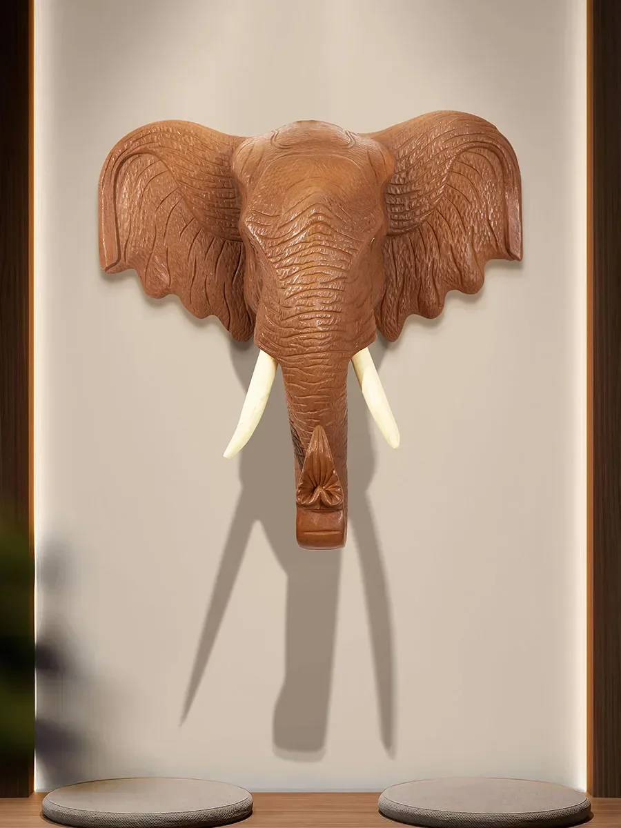 ديكور جدار رأس الفيل لمطعم جنوب شرق آسيا إبداعي معلق على الحائط لغرفة المعيشة والشرفة وخلفية التلفزيون وديكور الحائط p