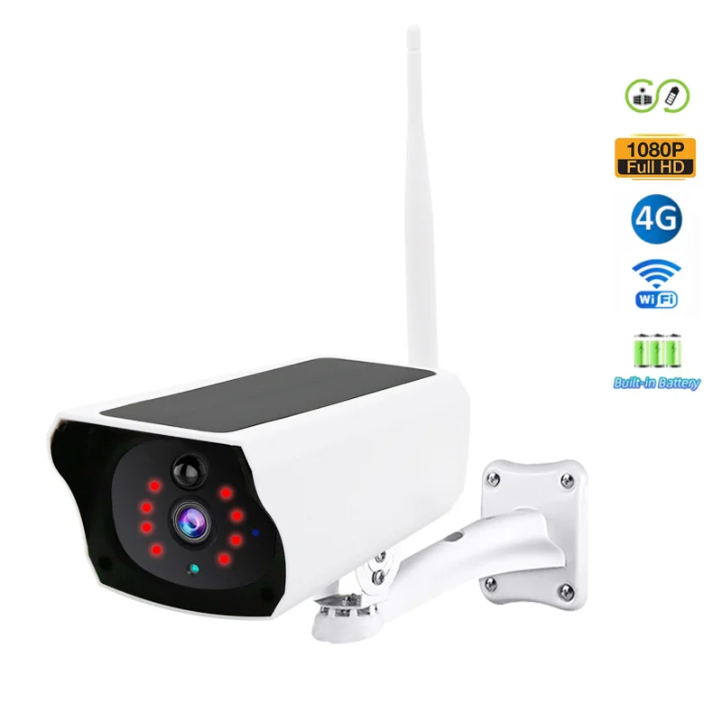 

1080P Bullet Outdoor WIFI Solar Camera Night Vision Two-way Talk IP67 PIR Infrared Alarm Multiple Language ABS Plastic Material