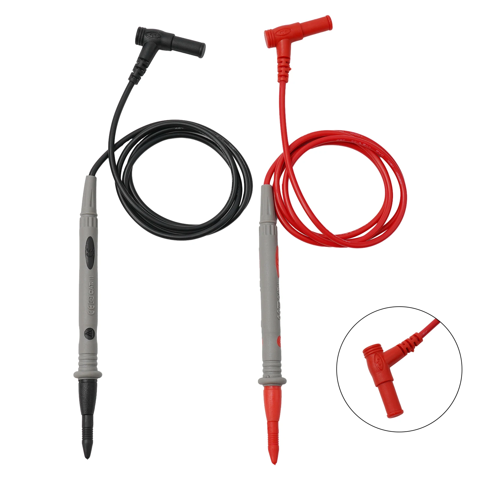 Multimeter Probe Cable, Compatible with All Digital Multimeters, Super Pointed Thin Probes, Red and Black Colors