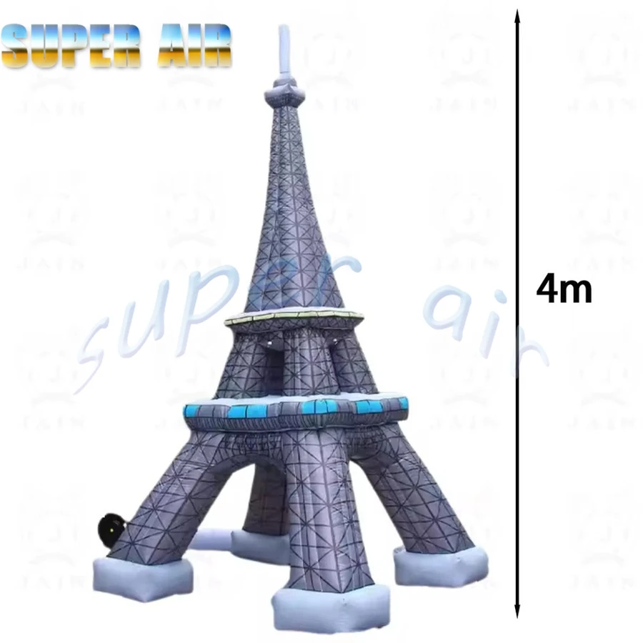 Bardzo piękny model budynku, gigantyczna dmuchana wieża żelazna do dekoracji z dmuchawą.
