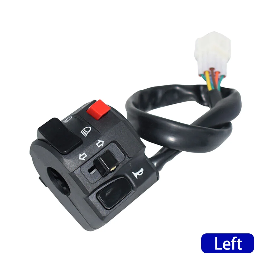 Motorcycle Light Control Switch 1 Pair Universal HeadlightsTurn Horn Motorcycle Handlebar MountPush Button Horn Beam Turn Switch