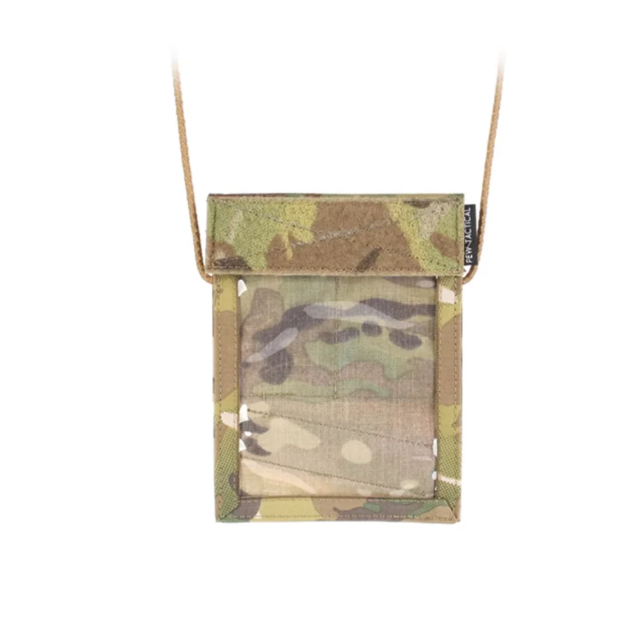 Outdoor Tactical SS Style Work Card/Exhibition Card/ID Card Holder Chest Card Pocket With Hanging Rope
