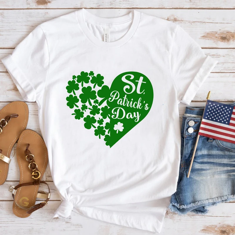 

St. Patrick'S Day Love T-Shirt Men Women T Shirt Cosplay Clothes Streetwear Tee Shirt Plus Size Tops