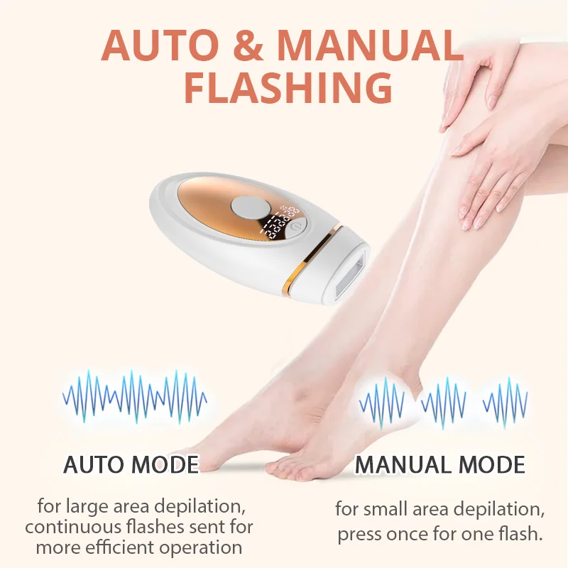 Portable Laser Hair Removal 999900 Flashes Bikini Trimmer Quartz Lamp Painless Permanent Hair Removal for Women IPL Epilator