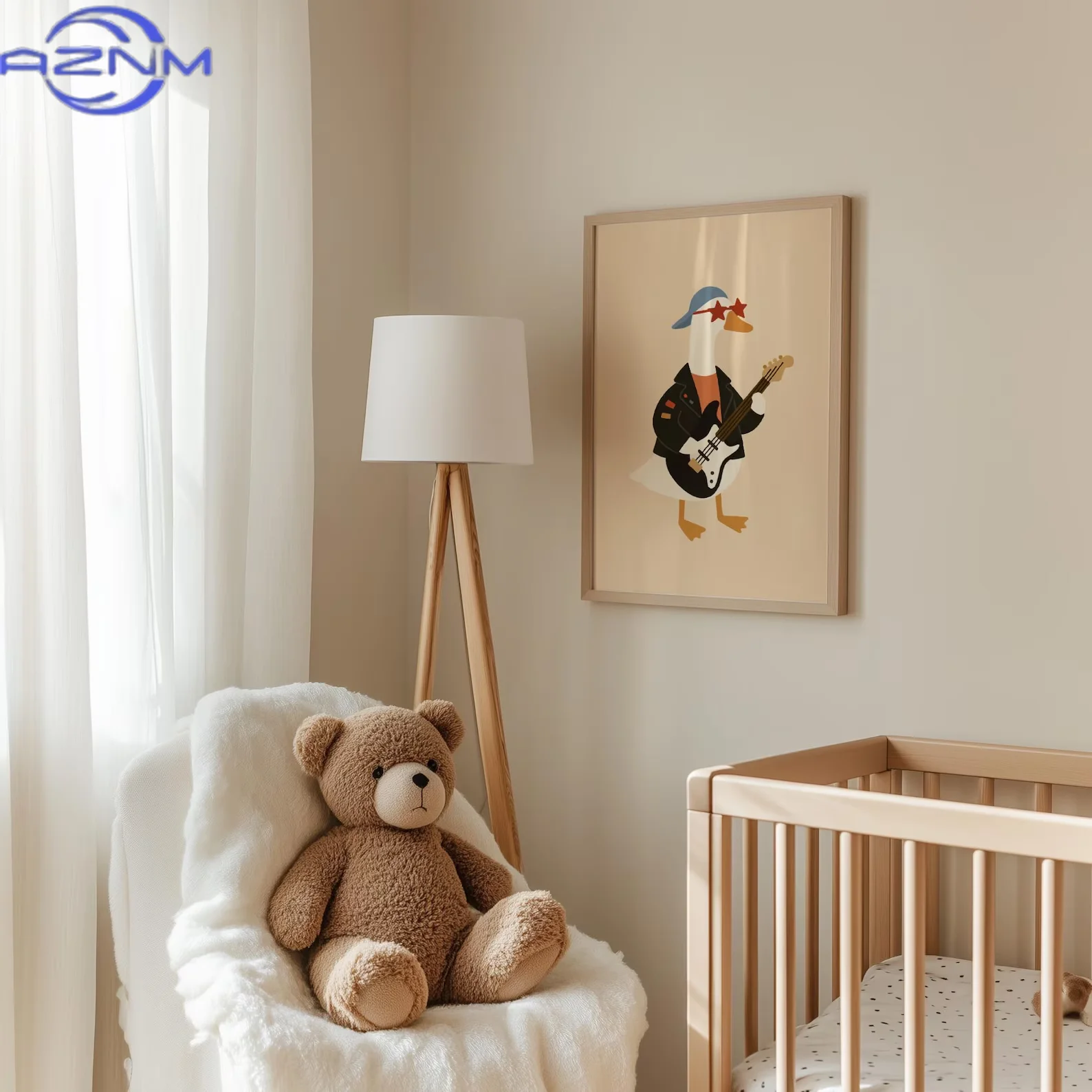 AZNM Cool Rocker Duck Wall Art - огляд і ціна Baby Nursery Decor Boy