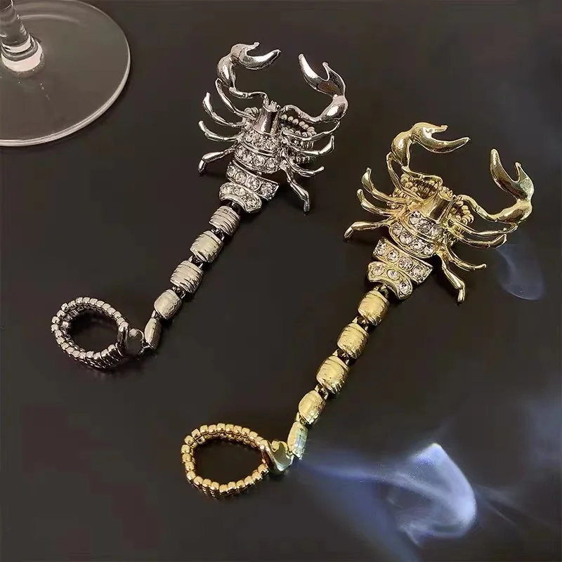 New Fashion Trend Exaggerated Exquisite Sexy Hip Hop Punk Metal Scorpion Ring Women\'s Jewelry Party Surprise Gift Wholesale