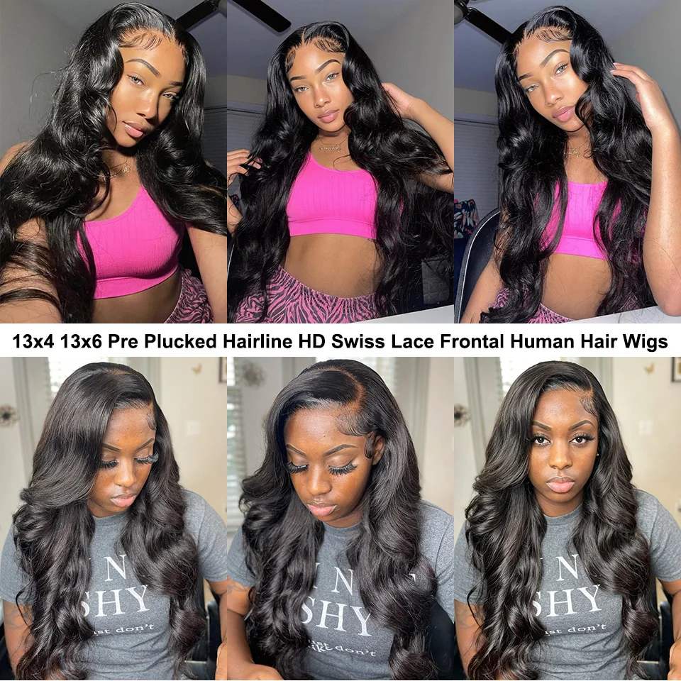 13x4 13x6 HD Transparent Body Wave Lace Front Wig Pre  display picture 3