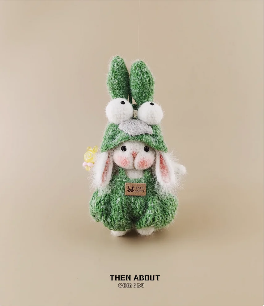 Cute glaring candy rabbit doll bag pendant pendant backpack bag pendant doll gift