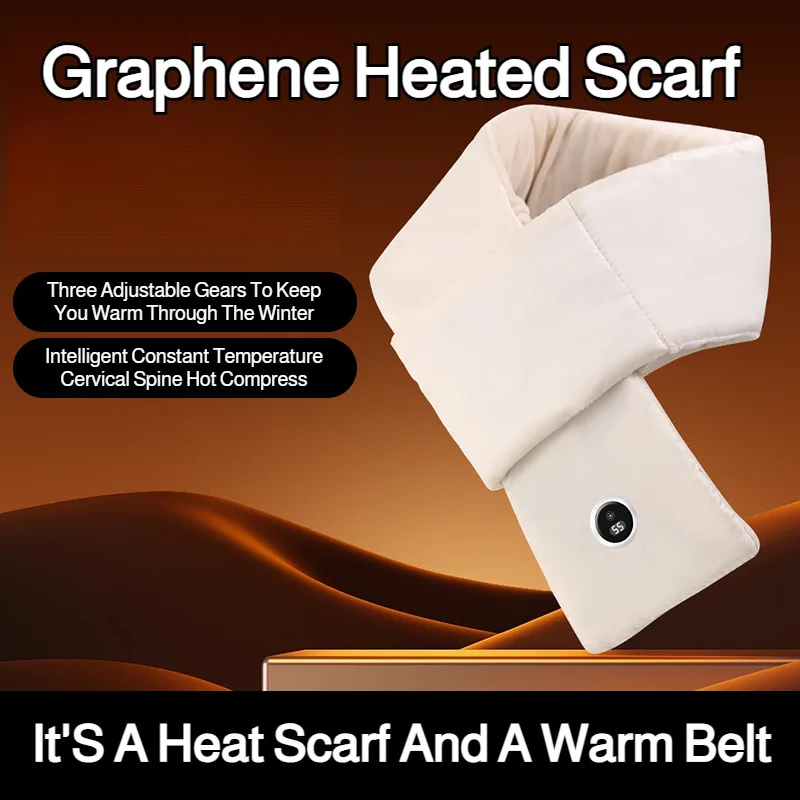 

Умный шарф с подогревом USB, графеновый шарф с подогревом, зимний теплый шарф с умной зарядкой и подогревом