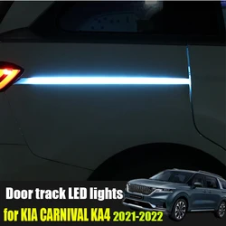 For Kia Carnival Sedona KA4 Door Track Lamp LED Decoration Retrofit Running Water Lamp Middle Door Track Lamp Strip