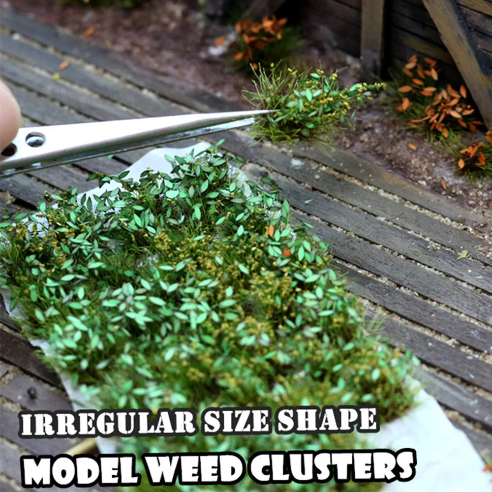 Miniaturowy model klastra kwiatowego trawy Krzew Roślina do produkcji kolei Budynek kolejowy Ogród Krajobraz Materiały Diorama Zestawy