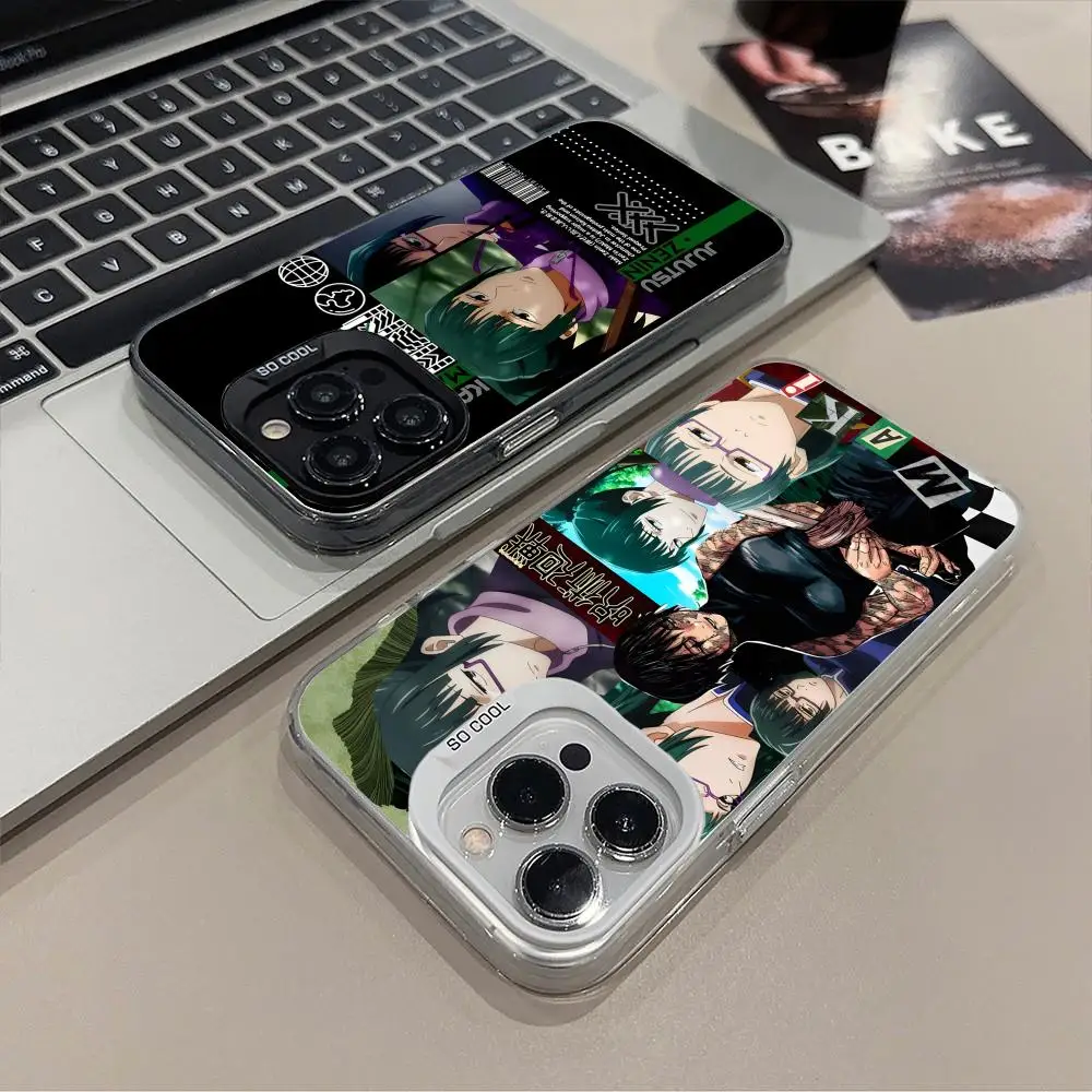 

Чехол для телефона Jujutsu Kaisen Maki Zenin для iPhone 17, 16, 15, 14, 13, 12, 11 X XR XS 8 7 Air Pro Max Plus, полупрозрачный цветной чехол