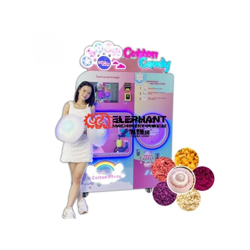 Hot Sales Automatic Cotton Candy Machine Automatic Cotton Candy Floss Vending Machine for Sale Making Candy Floss