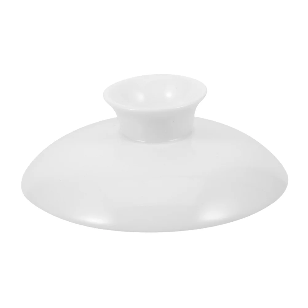 Couvercle de tasse à thé en céramique réutilisable blanc, rond universel de 3 pouces, couvercle de rétention de chaleur pour tasse à café chaud et froid