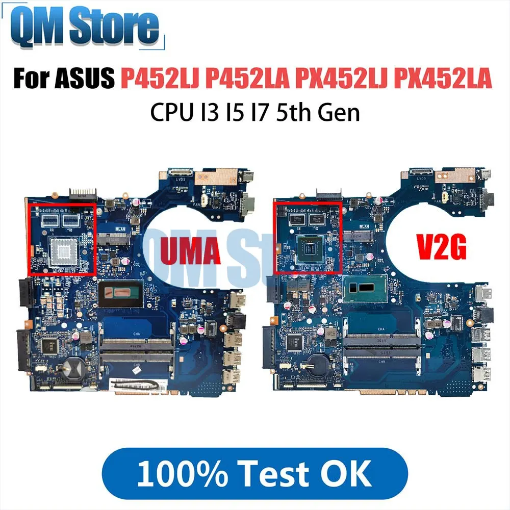 

P452LJ Mainboard For ASUS P452LA PE452LA PRO452LA PRO452LJ PX452LJ PX452LA PE452LJ Laptop Motherboard I3 I5 I7 5th Gen