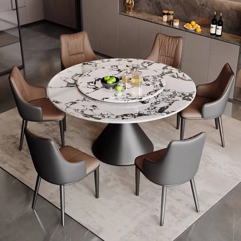 Rotating Kitchen Dinner Table Base Decorations Console Round Restaurant Tables Island Luxury Muebles Para Hogar Furniture