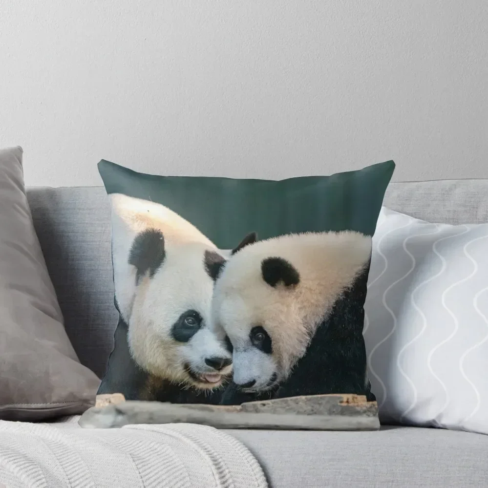 

Mei Xiang and Xiao Qi Ji at the Smithsonian's National Zoo Throw Pillow bed pillows Pillowcase Cushion pillow