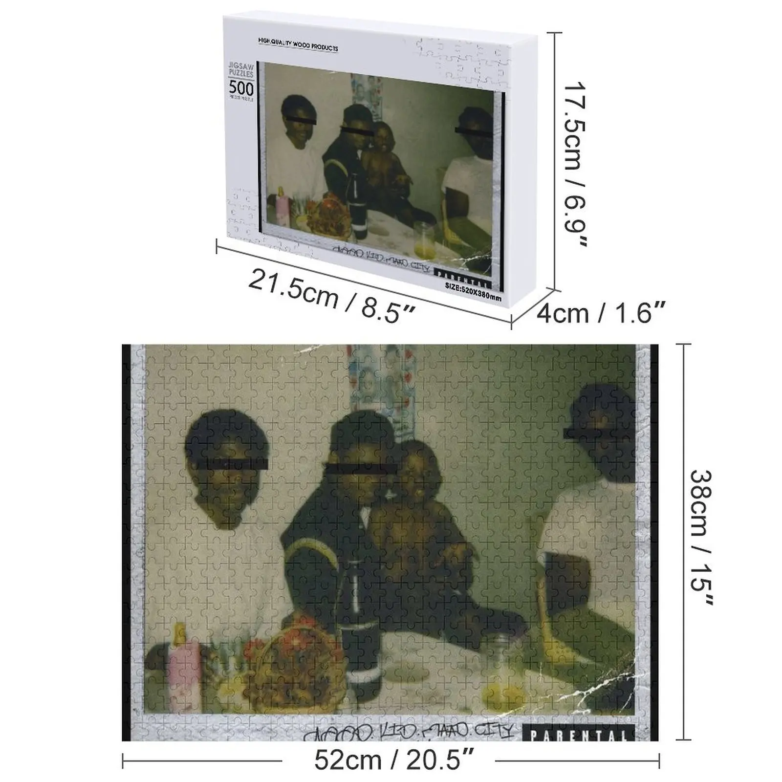 Giocattolo per bambini con puzzle vintage Old Vibe con puzzle fotografico personalizzato