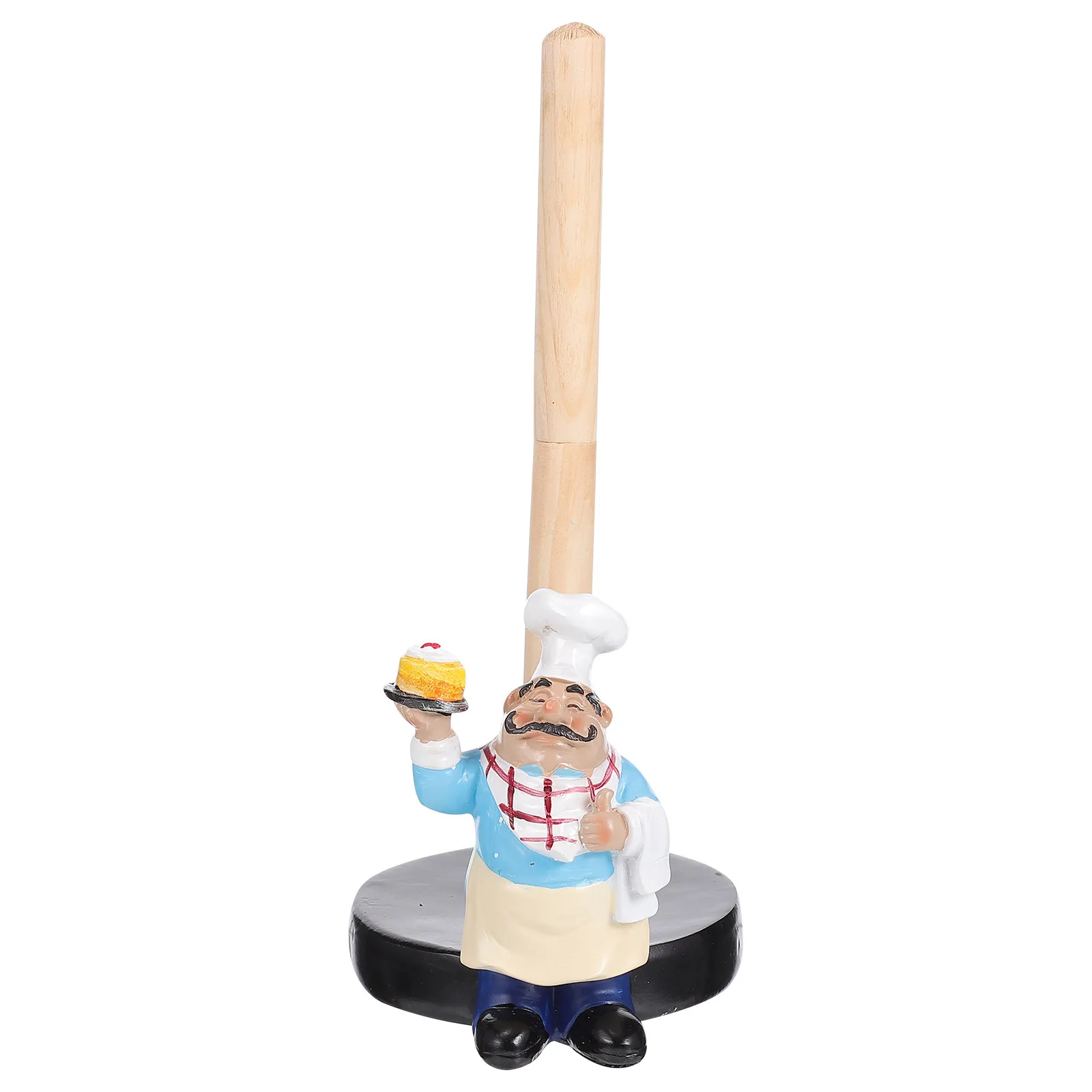 

Держатель для салфеток в форме шефа, 1 шт., из высококачественной смолы, компактный, вертикальный дизайн, с нескользящим основанием, для дома и отеля