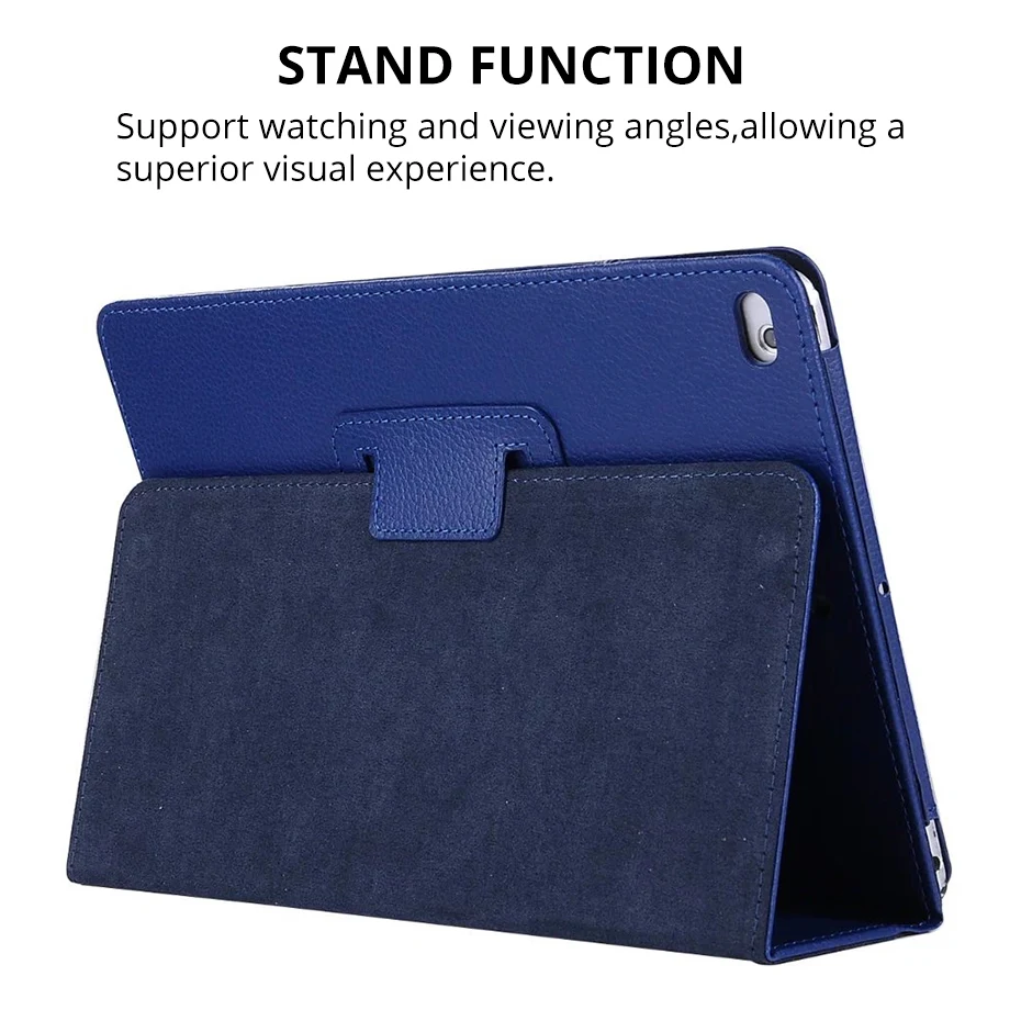 

For iPad 2017 2018 9.7 Slim Folding Stand Smart Cover Wake PU Leather Case for iPad 2017 9.7 inch A1822 A1893 Case +Film Pen