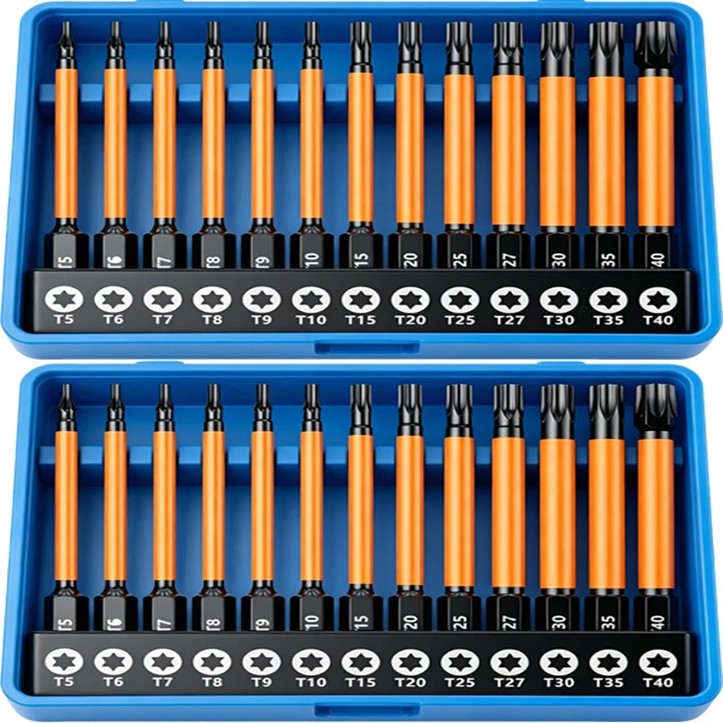 

Magnetic Torx Screwdriver Bits S2 Alloy Steel Strong Magnetism Extension Rod Bit Screw Driver Electric Drilling Set 75/100/150mm