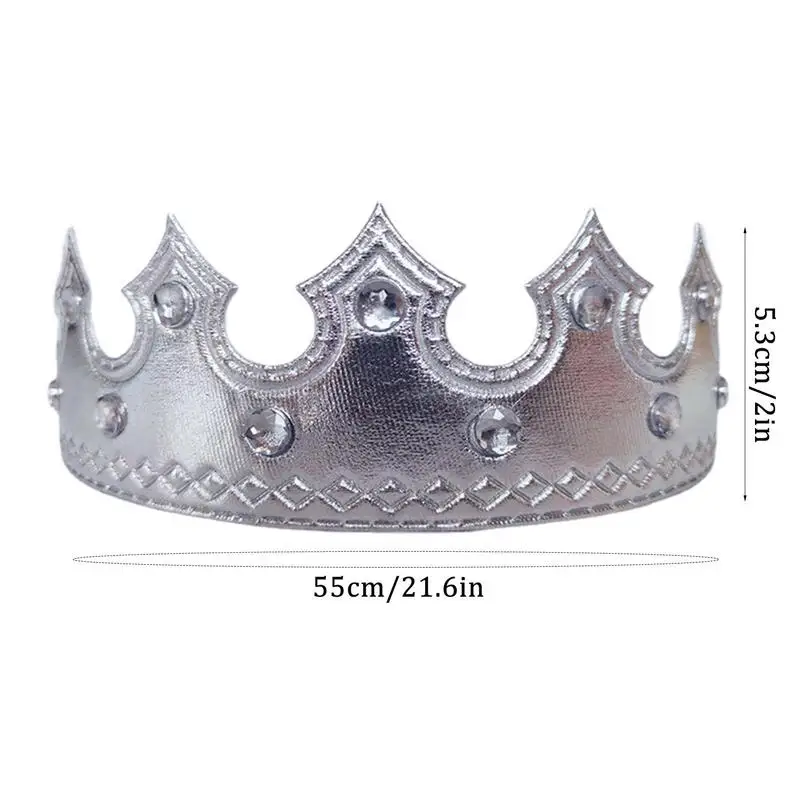 Royal King Crown Birthday Party Kids Prince Crown for Photography Prop for Cosplay Role Play Stage Performance Themed Party