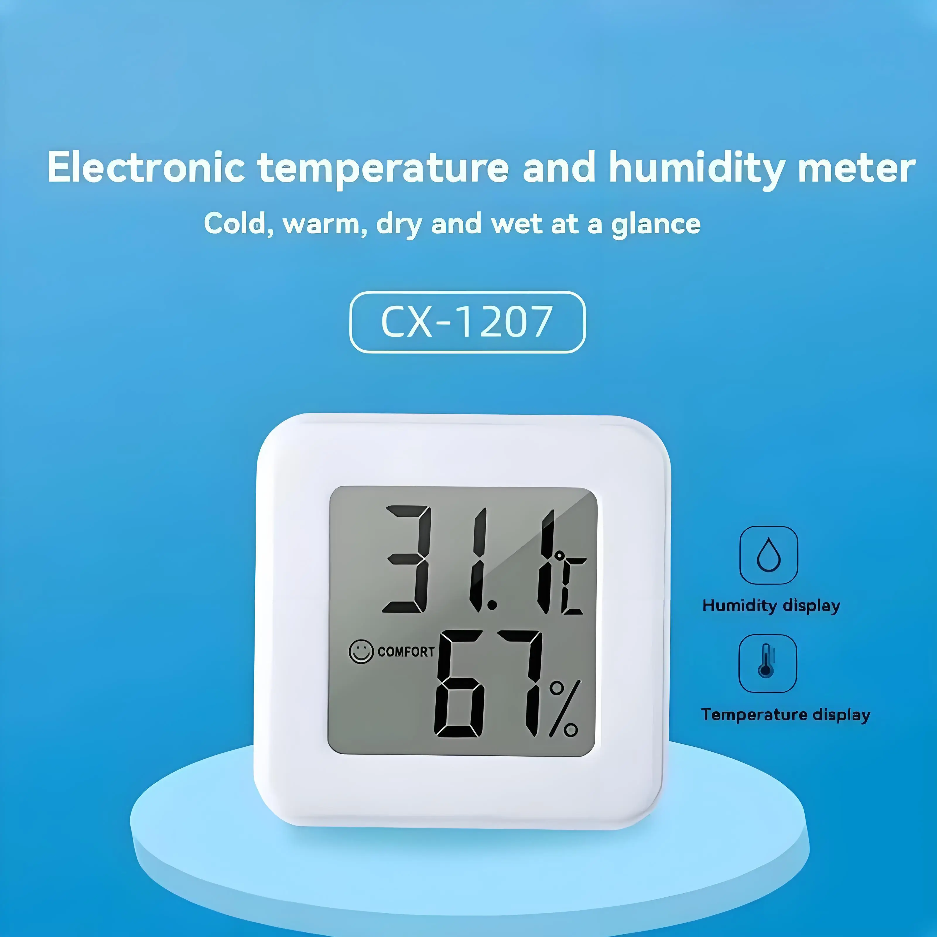 

Домашний термометр 2026, цифровой гигрометр, комнатный термометр, гигрометр с быстрым обновлением, монитор температуры и влажности, высокая точность