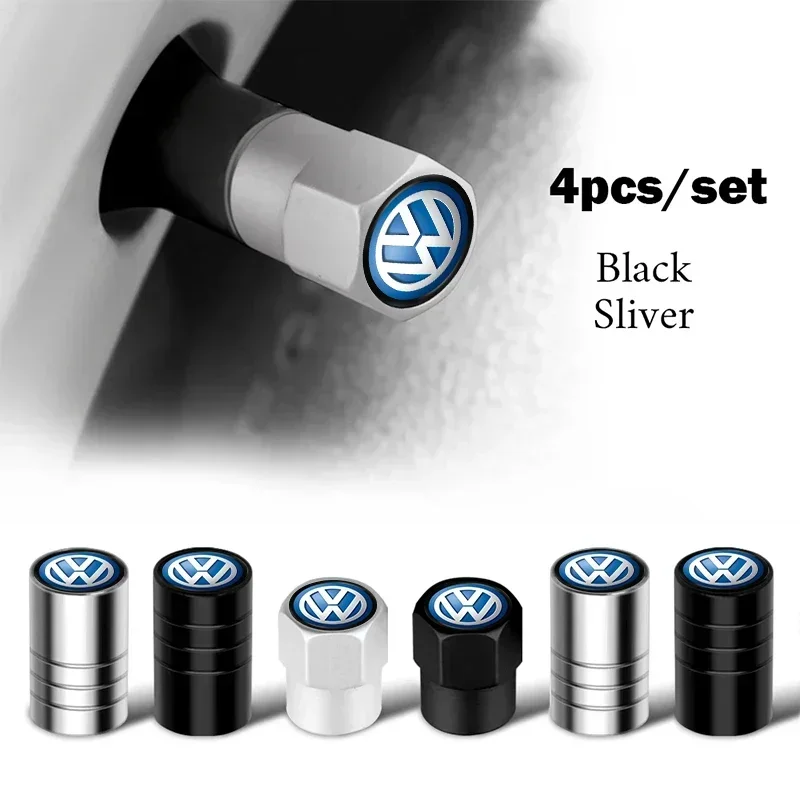 

2025 Hot 4Pcs Styling Wheel Tire Valve Air Stem Cap Duust Covers For Volkswagen Transporter T5 Golf Polo Passat Touran Tiguan To