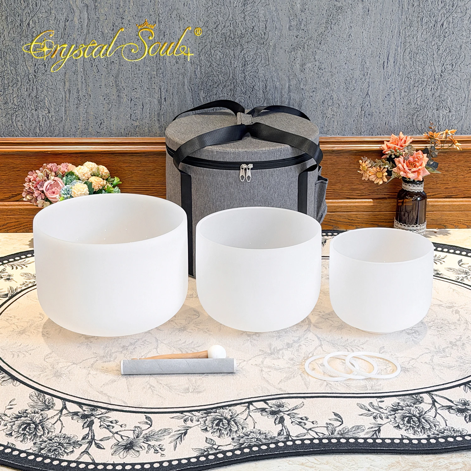 Crystal Soul Customized Tone Crystal Singing Bowl Set Support shipment of 3PCS 4PCS 7PCS
