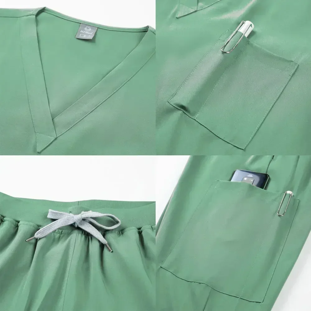 Conjunto de uniformes médicos para mujer, sala de operaciones quirúrgica para ropa de trabajo, accesorios de Hospital, precio al por mayor