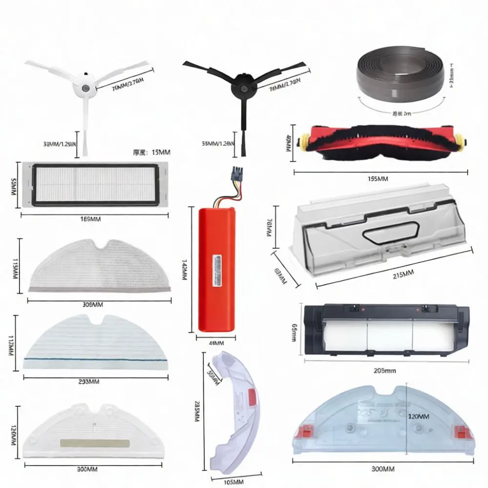 For Roborock S5 S6 T7 Vacuum Cleaner Spares Main Brush Side Brush Filters Mop Pads Dust Bin Water Tank Replacement Kit