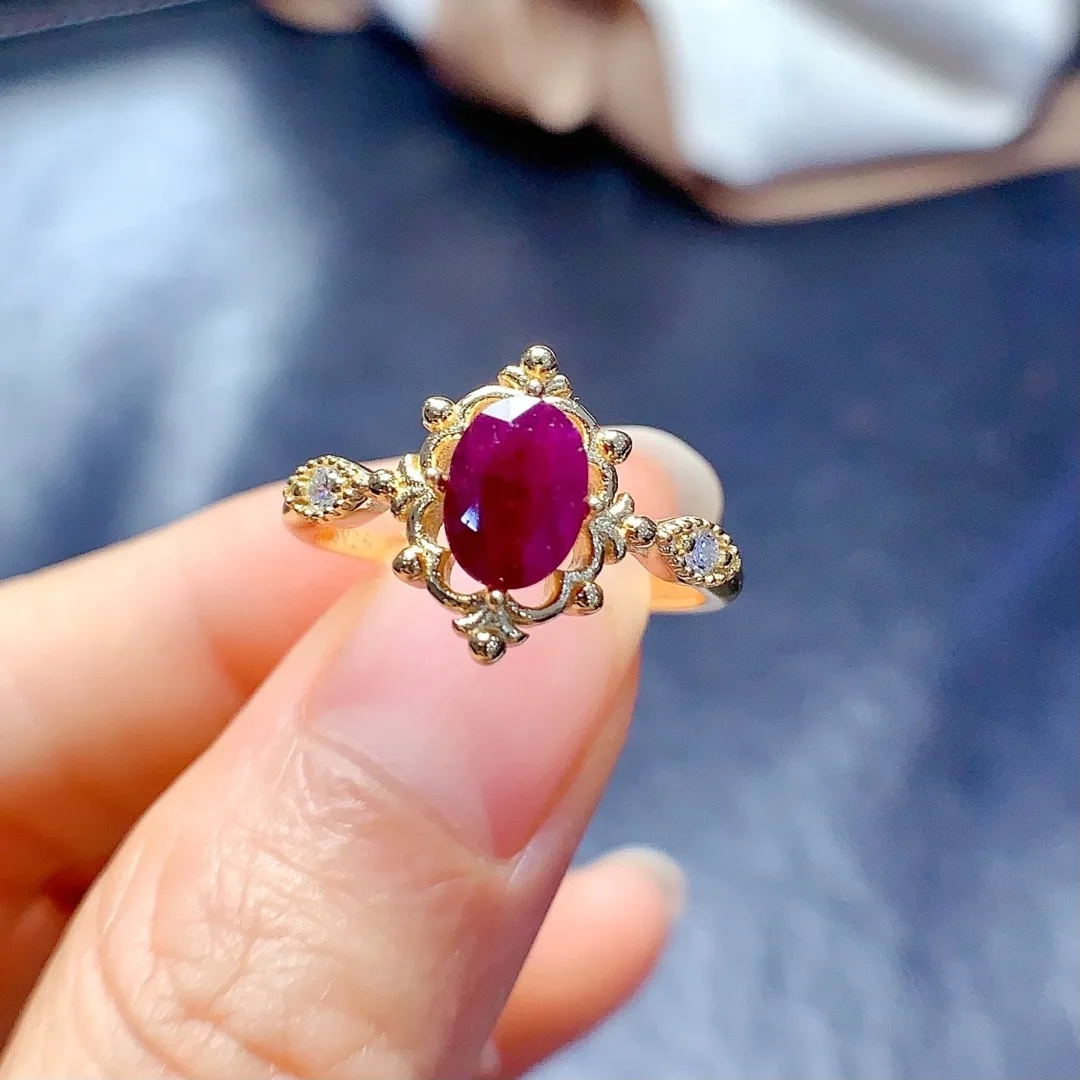 أزياء الإرث اللامع مصمم رائع من الياقوت الطبيعي S925 فضة يخلق هدية فاخرة حقًا لها #4