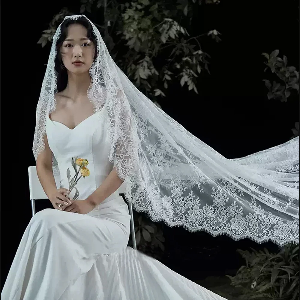 

One Layer Lace Wedding Veil 1T Bride Veils Bridal Veils Customized