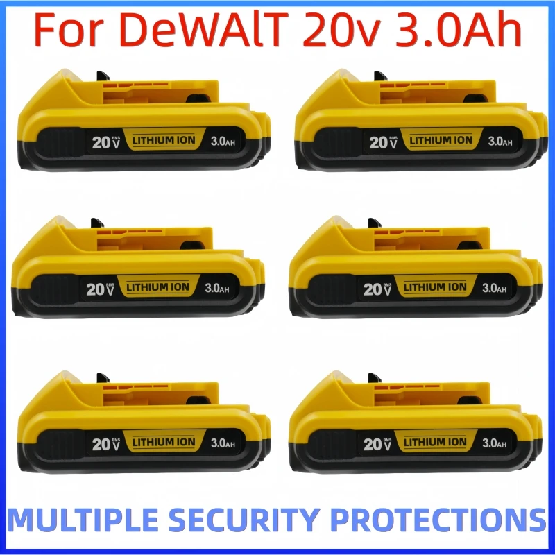 For DeWalt Rechargeable Battery 20V 3.0Ah 6.0Ah 8Ah 12.0Ah DCB206 DCD790 Impact Drill Wrench