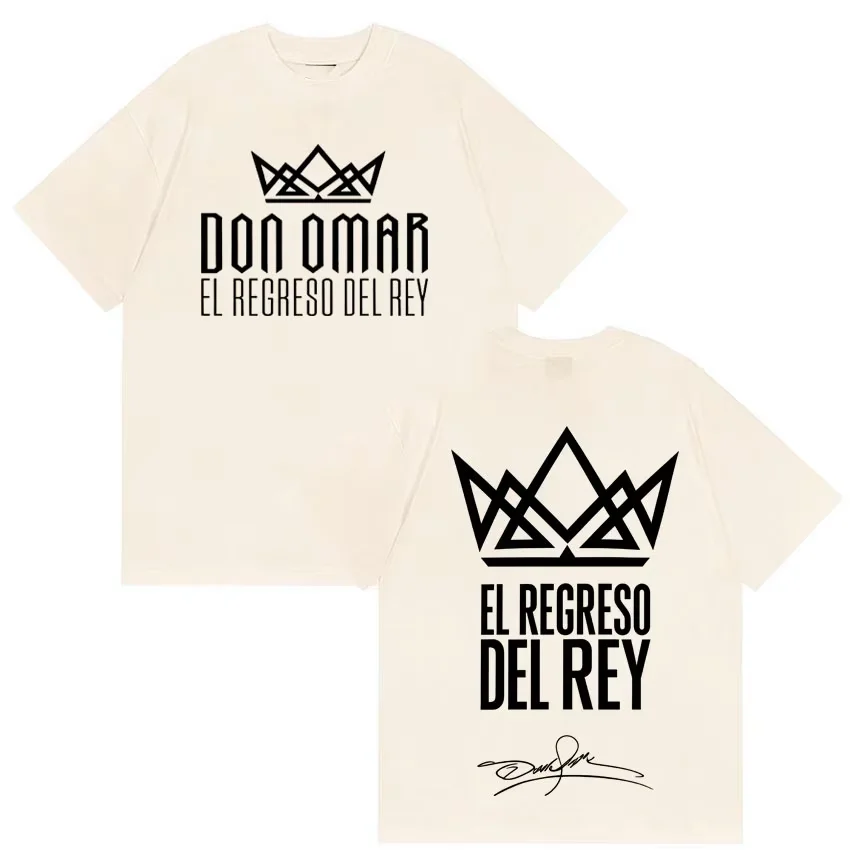 Rapper Don Omar The Last King Tour 2026 Printed Fan T shirt 100%Cotton Unisex Men‘s Women's T-Shirt Y2k Popular Exclusive Tee