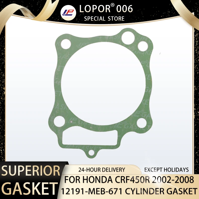 

Motorcycle Engine Cylinder Base Seal Gasket For Honda CRF450R 2002-2008 CRF450 R CRF 450 12191-MEB-671