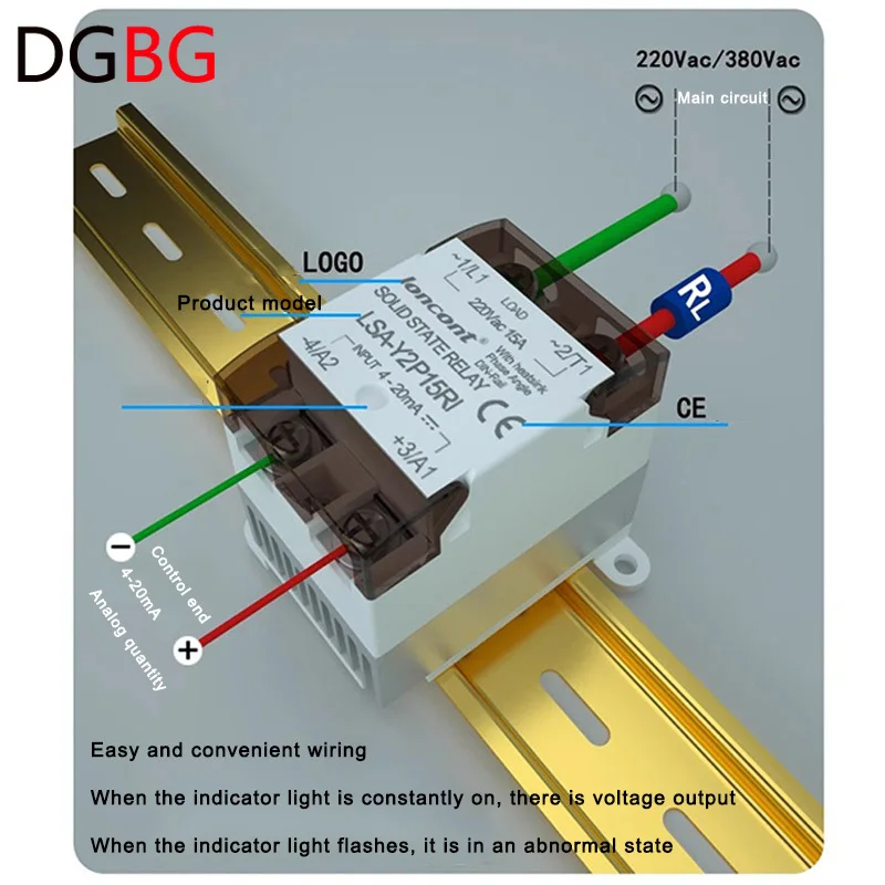 4-20mA Input Control Single-Phase Isolated AC Solid-State Voltage Regulator Module SSR Transformer 220V
