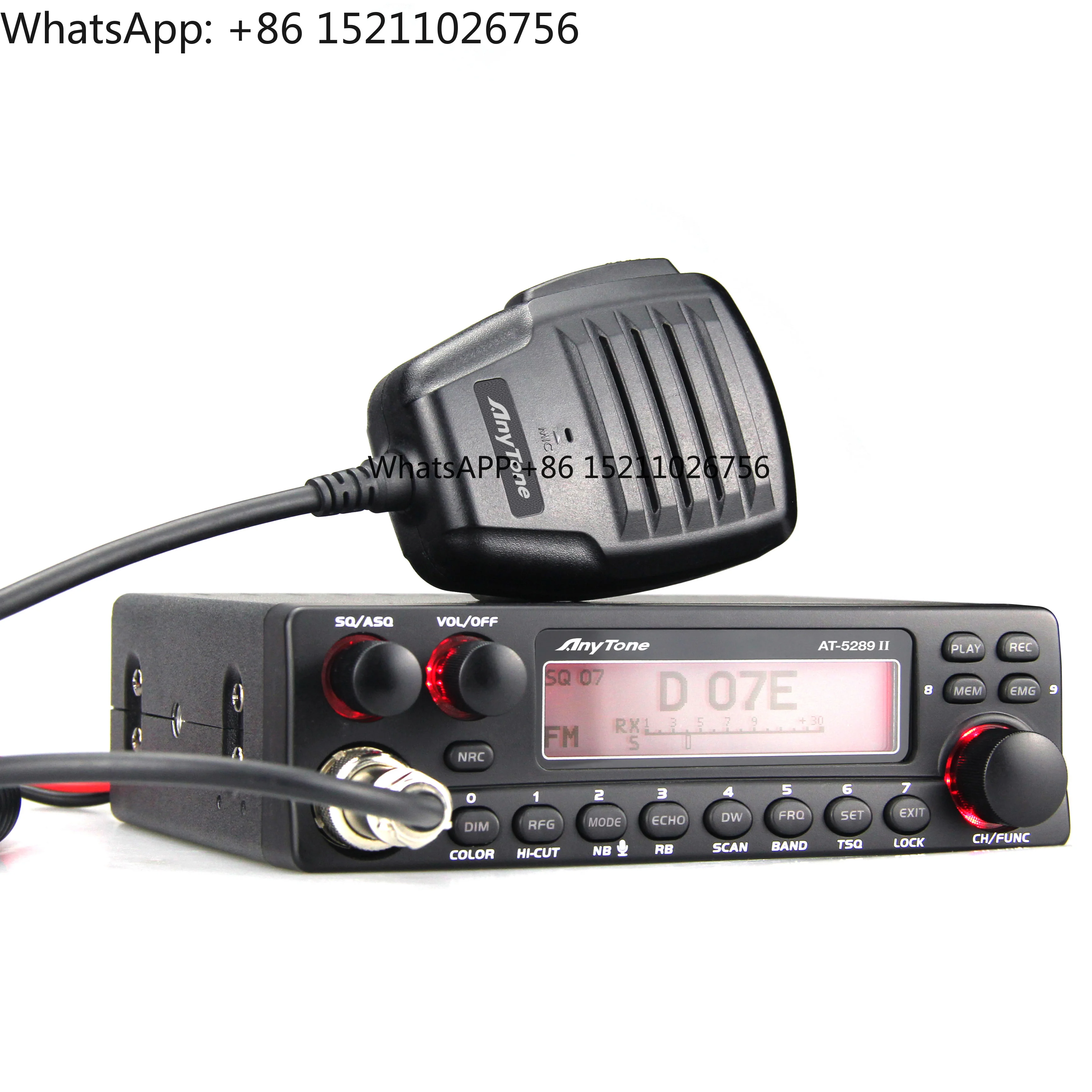 ANYTONE AT-5289 II AM FM CB Radio 27Mhz With RB Function High Power 60W for Mobile Transcervier Long Range Walkie Talkie