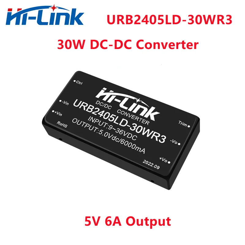 Hi-Link 30W DCDC 3V 5V 12V 15V 24V Switching Step down Power Supply Module URB2405LD-30WR3 URB4812LD-30WR3 Isolated Converter