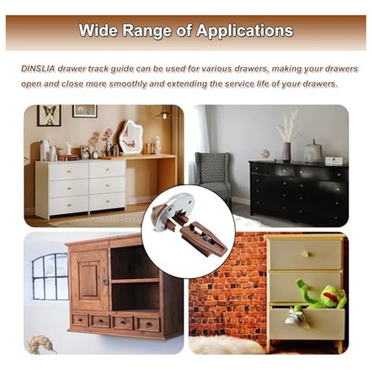 Новый комплект запасных направляющих для Kenlin Rite-Trak II, часть 1688, с металлической задней частью и упорами для ящиков с роликами