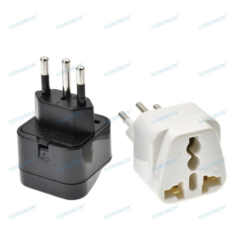 3pin Brazil Brazilian AC Power Plug UK/US/EU To Brazil Brasil Socket Travel Power Adapter Plug 3 Pin Converter Type N Plug