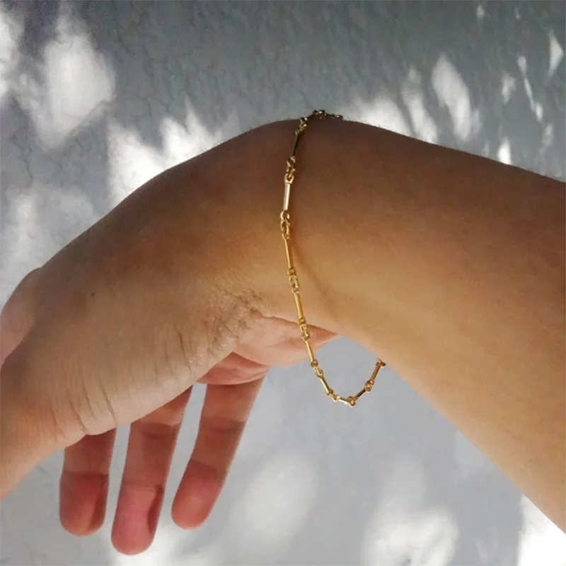 14K Gold Filled Chain Bracelet Handmade Jewelry Boho Charms Bracelets Vintage Bridesmaid Gift Women Jewelry Anklets for Women