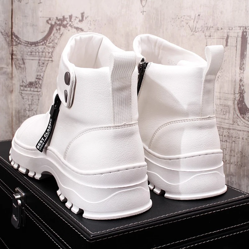 

Men's bootsNew style riding boots stylish and unique color combination leather British retro work boots mid-calf Chelsea boots