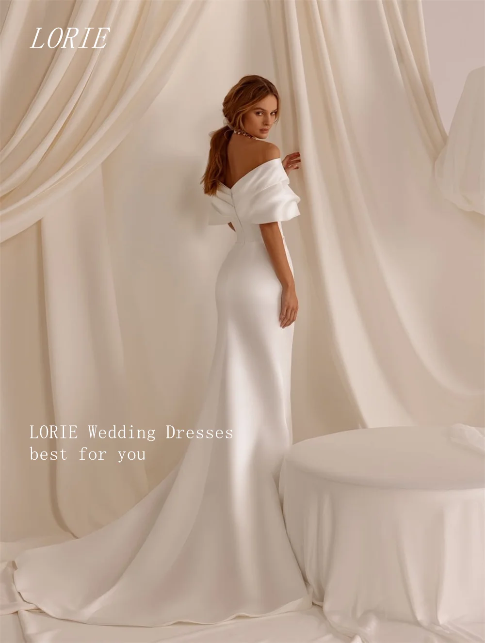 LORIE Luxury Mermaid Civil Wedding Dress Elegant Bridal Dresses Off The Shoulder Engagement Wedding Gown Customized 2026