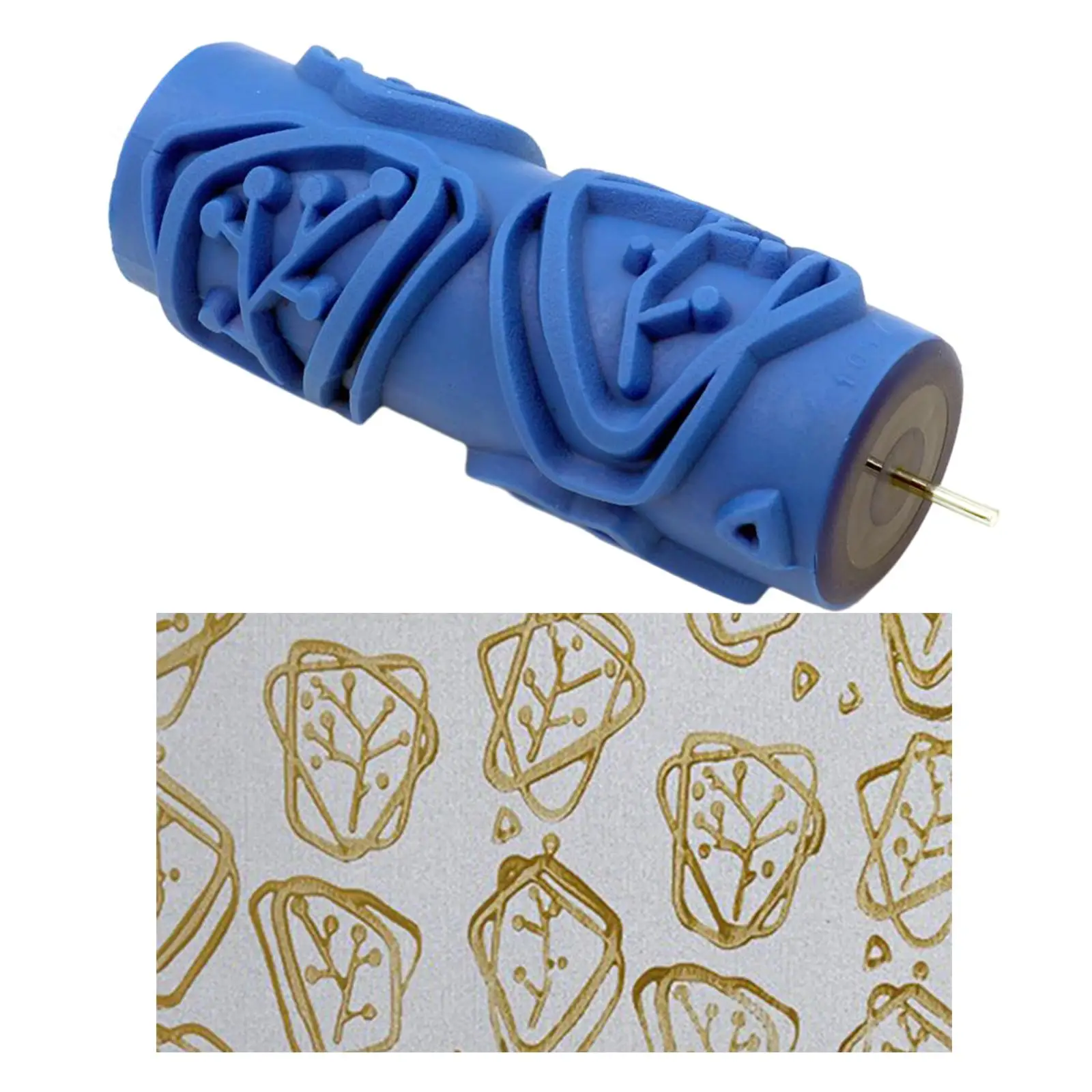 

Decorative Rubber Roller for DIY Projects - Trendy Patterns for Crafting , Blue-3, 15cmx4.5cm