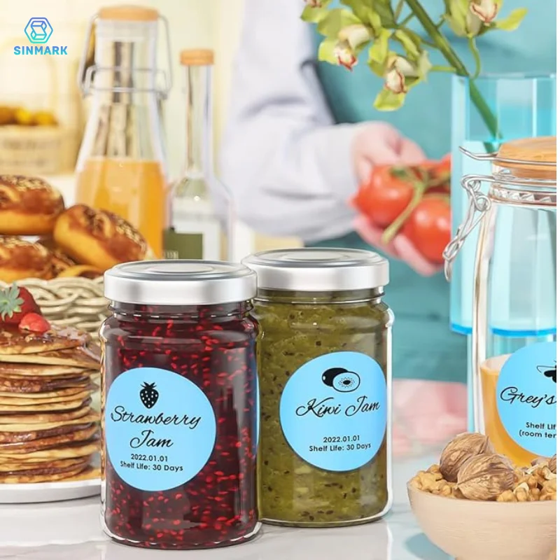 50mm Round Color Thermal Label Paper Pure Waterproof Labels Cute Handmade DIY Self-Adhesive Stickers Use for Thermal Printer