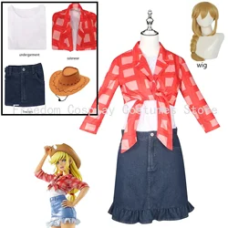 Applejack Anime Little Pony Cosplay Costume Wig Cowgirl Suit Sexy Cute Full Set Cute Girl Women Halloween clothing