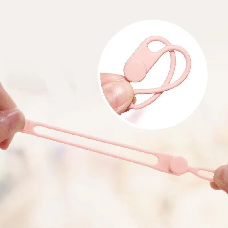 Silicone Cable Holder Straps Wire Organizer for Earphone/USB Data Cable/Computer Cable Ties Cord Organizer in Home Office School